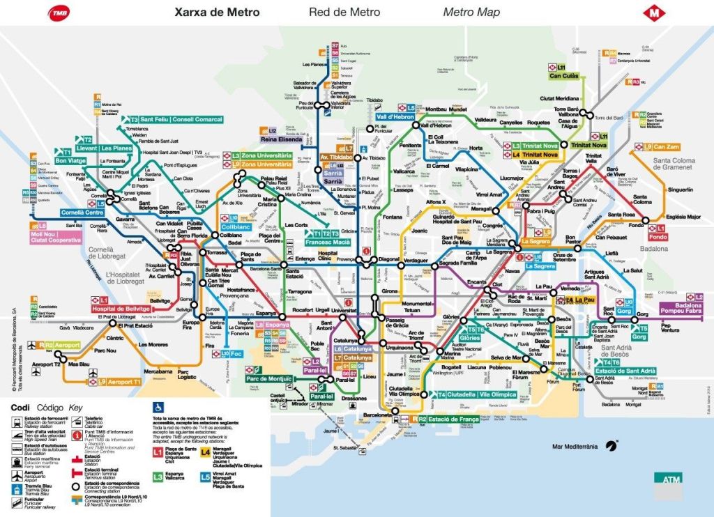 47+ Barcelona Travel Zones Map Package